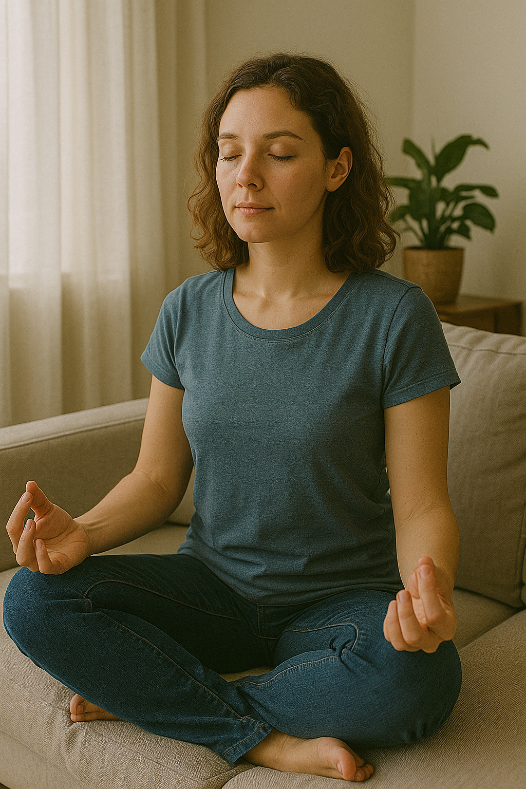 méditation Une femme allaitant son bébé