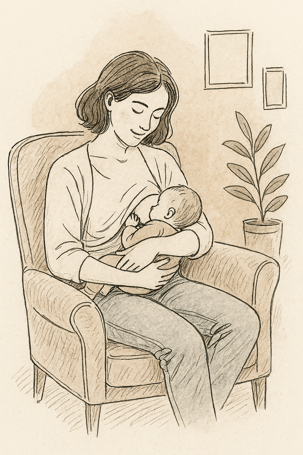 femme_allaitement Une femme allaitant son bébé